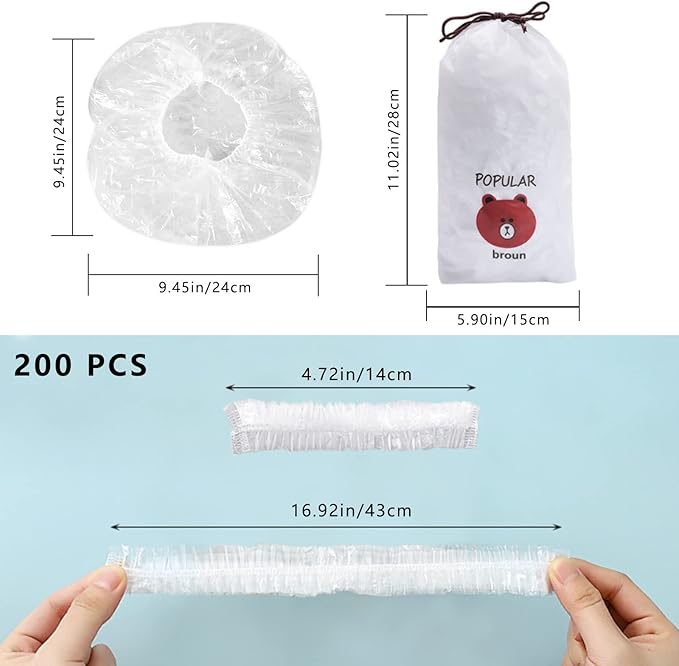 200 PCS Fresh Keeping Bags Food Elastic Keeping Covers Seal Adjustable Bowl Covers,for Leftover Meal With and Meal Prep Picnic Camping