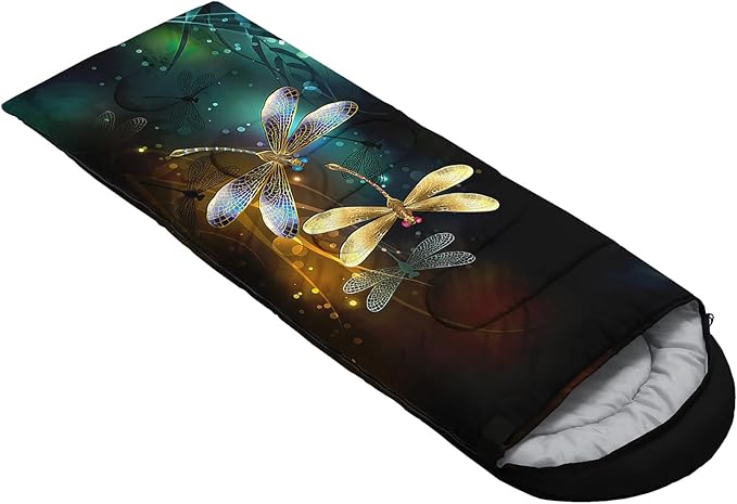 AILONEN Kawaii Puppy Sleeping Bag for Kids Boys Girls,Warm and Cool Weather,Lightweight,Waterproof Backpacking,Cartoon Cute Dog & Duck Animal Themed Blue Sleeping Bag for Camping