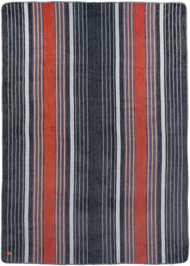 QISU Alpaca Wool Blanket Throw | Large, Beautiful, Warm, Variegated | 85 x 65 inches | Ultra-Soft, Hypoallergenic and Breathable | Non-Itchy or Scratchy Fabric (Grey Autumns)