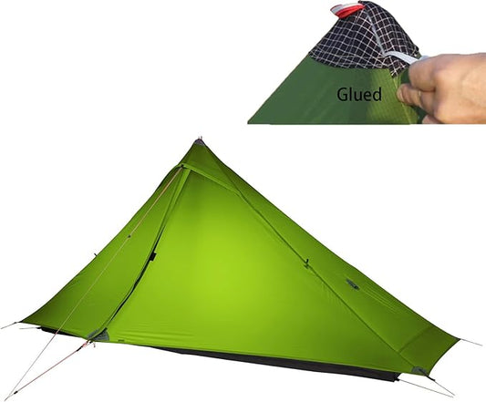3FULGEAR Lanshan 1 Pro Upgraded Ultralight 1-Person Camping Tent – 3/4 Season, 20D Double-Sided Silicone Nylon, Waterproof, Lightweight for Hiking, Trekking, Climbing