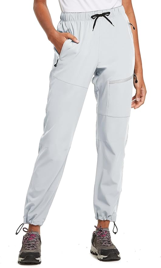 baleaf Women's Hiking Pants Quick Dry Lightweight Water Resistant Elastic Waist Cargo Pants for All Seasons