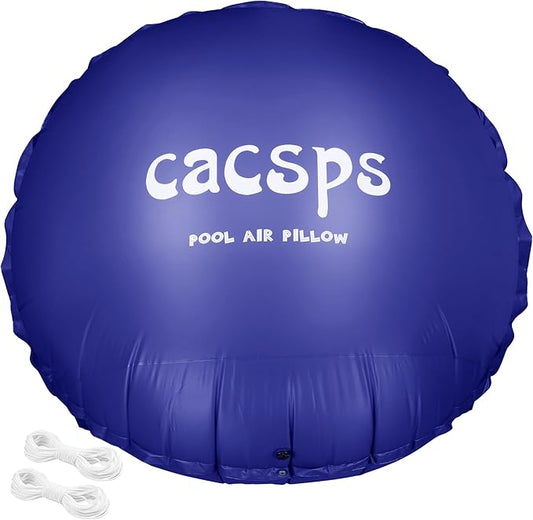 Round Pool Pillow for Above Ground Pools - 8ft Air Pillow for Winterizing, 0.5mm PVC Material, 2x 16.5ft Rope