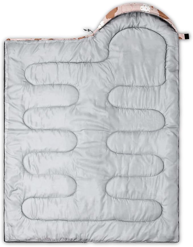 AILONEN Kawaii Puppy Sleeping Bag for Kids Boys Girls,Warm and Cool Weather,Lightweight,Waterproof Backpacking,Cartoon Cute Dog & Duck Animal Themed Blue Sleeping Bag for Camping