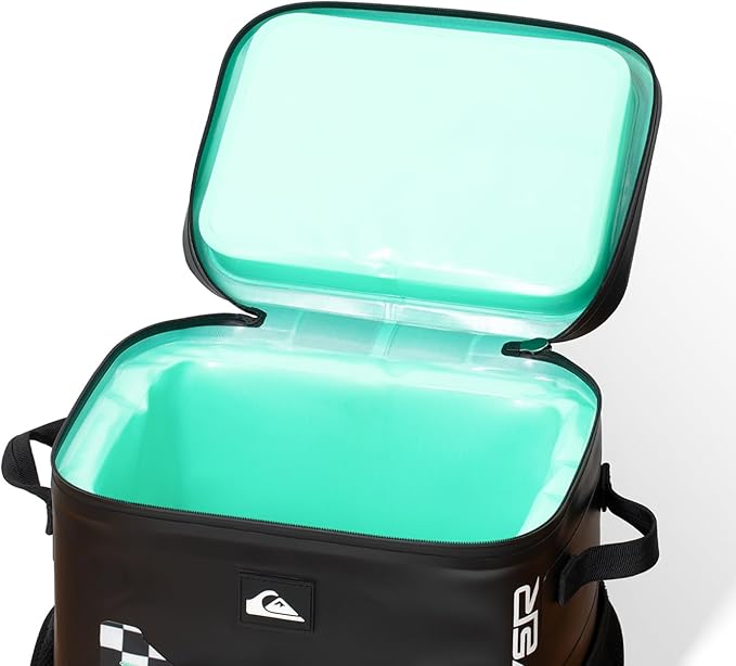 Quiksilver Welded Bungee Backpack Cooler, 30L/36 Cans, 48-72 Hours Insulation, Leakproof & Waterproof IPX7 Rated, Heavy-Duty 600D TPU, Adjustable Straps