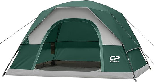 Tents for Camping 4 Person Tent Waterproof Windproof Double Layer Camping Tent, Easy Setup Dome Tent with Large Mesh Windows & Wider Door for Outdoor Camping & Hiking