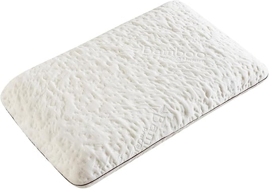 Memory Foam Pillow for Sleeping, 27.56x16.54x5.90 inches, Breathable Soft Cover, Relieves Neck Pain - Back, Stomach, Side Sleeper, White