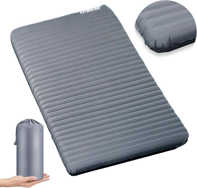 R-Value 6.9 Insulated Sleeping Pad – Inflatable & Ultralight for Winter Camping, Backpacking & Cold Weather – Self-Inflating, Non-Slip, 77.5”x39” with Pump Sack & Storage Bag