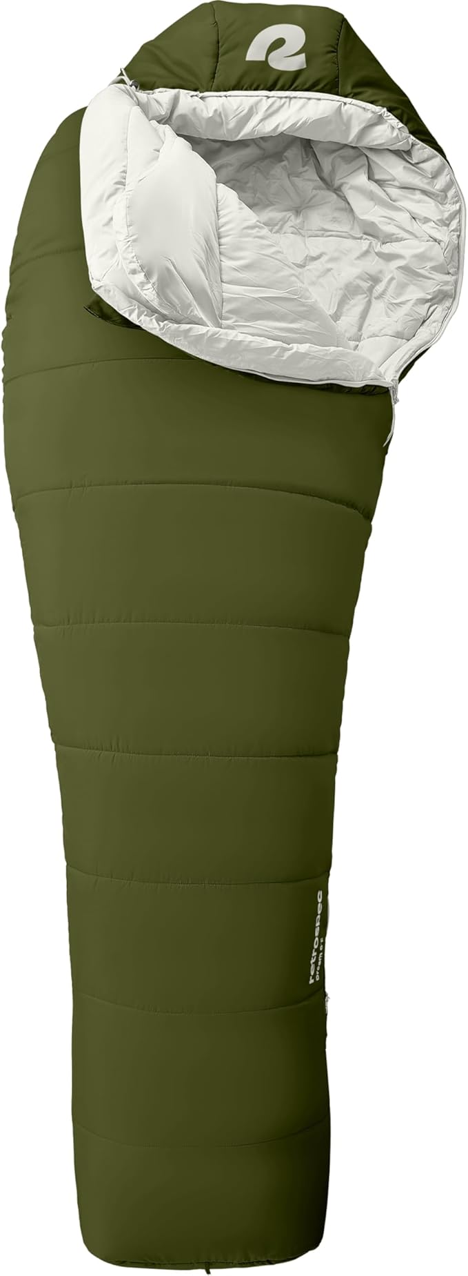 Retrospec Dream Mummy Sleeping Bag - 30°F Camping & Travel Essential Gear with Water - Resistant Shell & Synthetic Fill - Zippered Pocket & Stuff Sack