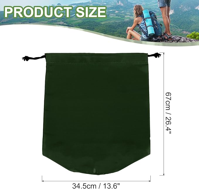PATIKIL Stuff Sack, Waterproof Outdoor Storage Sack Portable Drawstring Dust Flap Bags Lightweight Sleeping Bag for Camping Hiking Travel