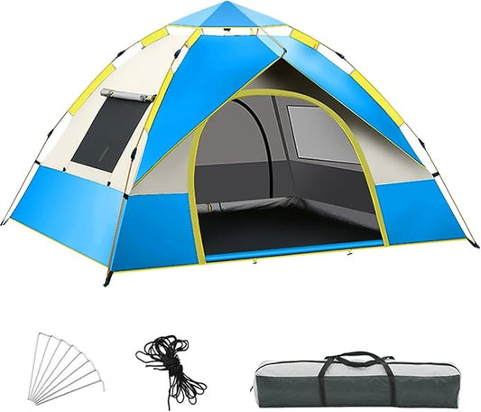 KOMCLUB Camping Tent Tents for Family Camp Tent Waterproof Windproof Outdoor for Backpacking Hiking Easy Setup with Storage Bag