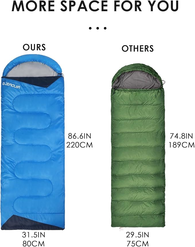 Sleeping Bags for Adults Cold Weather - 20 Degree Big&Tall Size Backpacking Lightweight Waterproof for Girls Boys Mens Teen Women for Camping Hiking Outdoor Travel Hunting with Compression Bags