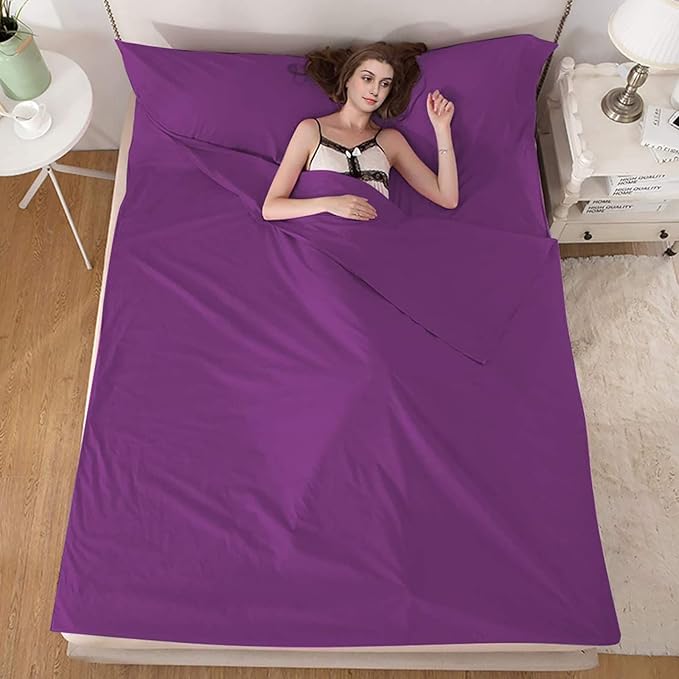 Sleeping Bag Liner Camping Travel Home Bed Sheet Lightweight Breathable Hotel Compact Sacks