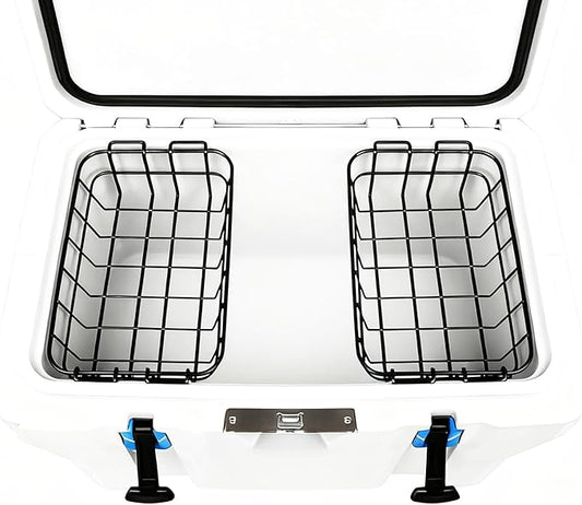 14.45" Cooler Basket,Cooler Basket Compatible with Lifetime 77 Qt, 115 Qt, Ozark Trail 73 Quart Ice Chest, Coolers Accessories for Lifetime and Ozark Trail - Keep Food Dry & Organized.(2-Pack)
