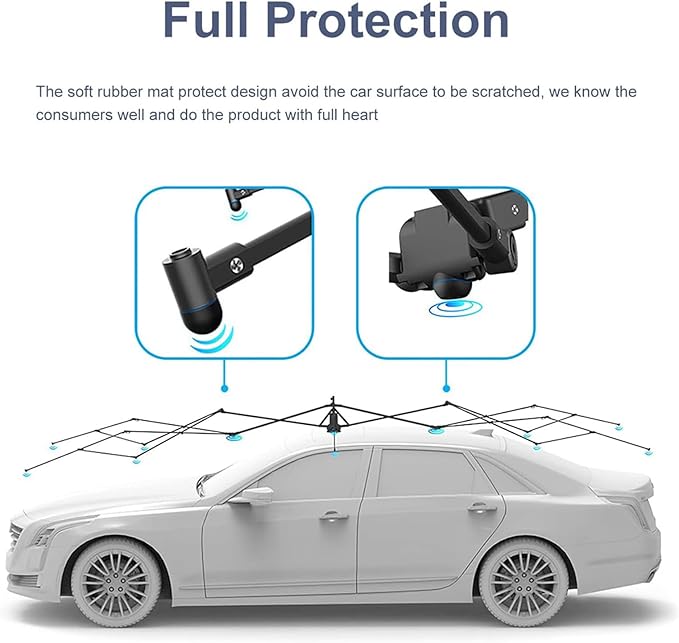 Automatic Car Umbrella Sun Shade Cover Remote Control, Foldable Car Roof Top Umbrella Tent Sunshade Universal Portable Electric Movable Carport Outdoor Car Protection (205 inch)