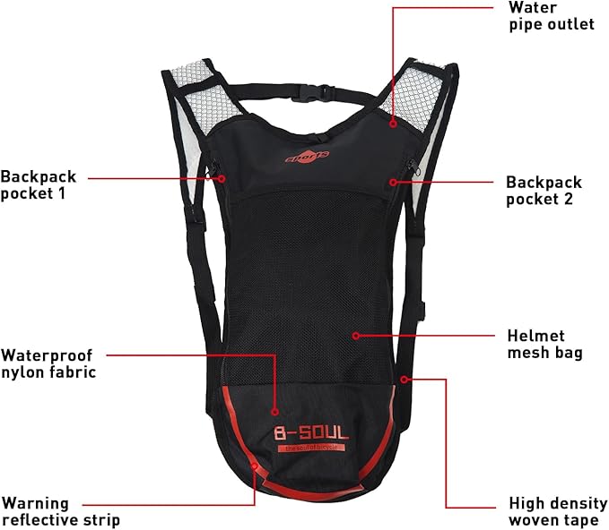 Hydration Backpack, Hiking Hydration Pack with 2L Water Bladder, Bike Water Bag for Men and Women, Running Hydro Vest Backpack for Hiking