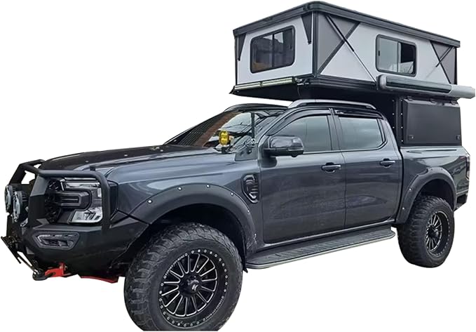 Truck Bed Tent for Full-Size Pickup, Foldable Waterproof Shell with Tailgate Enclosure, Portable Camping Shelter for Outdoor Overlanding