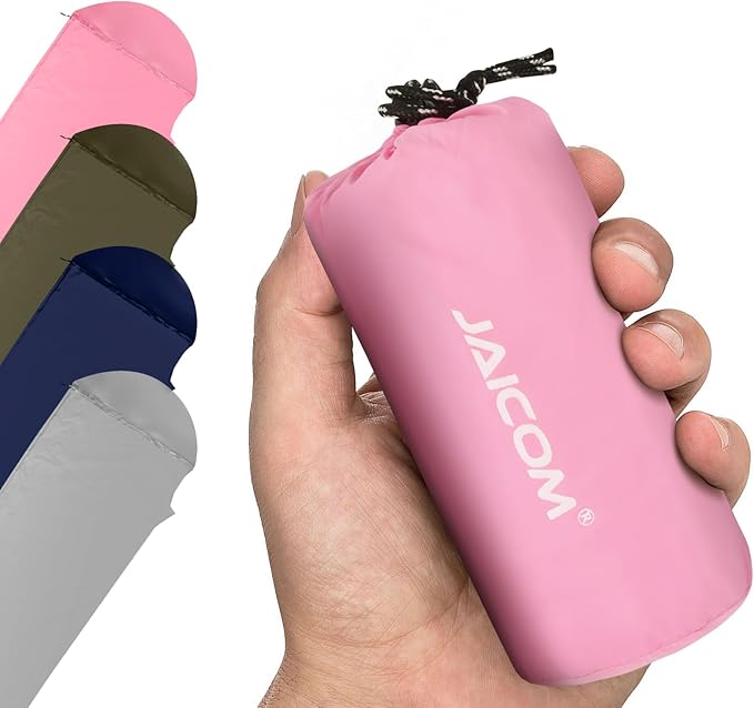 Ultralight Sleeping Bag Liner - 5.3 oz Washable Adult Sleep Sack & Travel Sheets, Self Tan Sleep Sack with Two-Way-Zipper, for Backpacking, Hotel, Camping, Travel