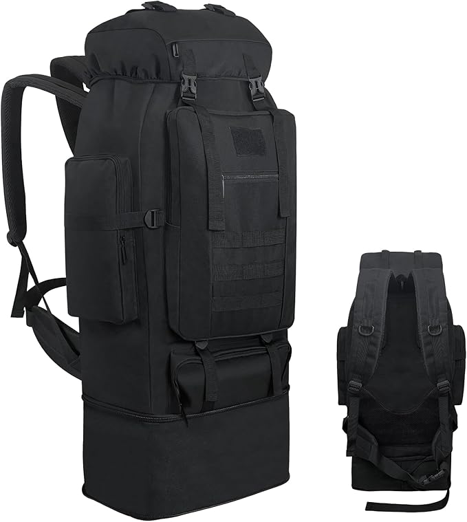 80L/100L Hiking Camping Backpack Outdoor Travel Climbing Rucksack Military Trekking Knapsack Molle 3 Days Assault Pack