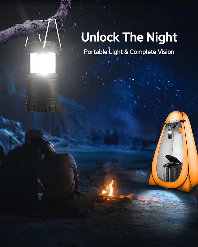 Camping Toilet with Pop-Up Privacy Tent and Liquid Waste Gel, Portable Toilet for Camping with Large Tent, Ergonomic Potty Provides Enhanced Comfort, Suitable for All Ages