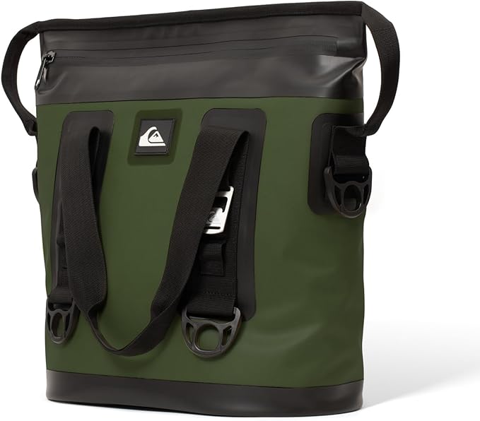 Quiksilver Zipperless Backpack Cooler 30L, Holds 36 Cans, 48 Hour Insulation, Leakproof & Waterproof Design, Heavy Duty TPU, IPX7, Padded Straps, Kangaroo Pockets
