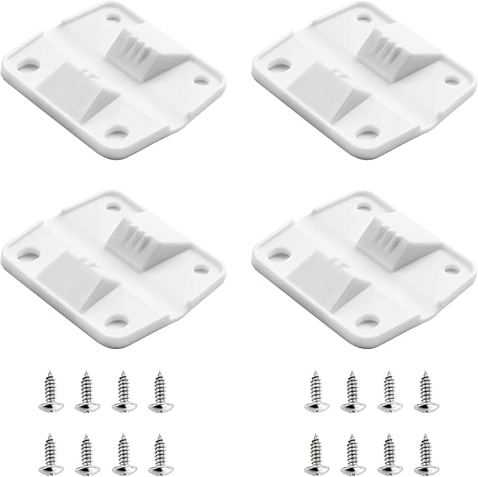 Cooler Plastic Hinges Replacement for Coleman Coolers Parts, Ice Chest Hinges & Screws Set for Camping Ice Box (4 Pack)