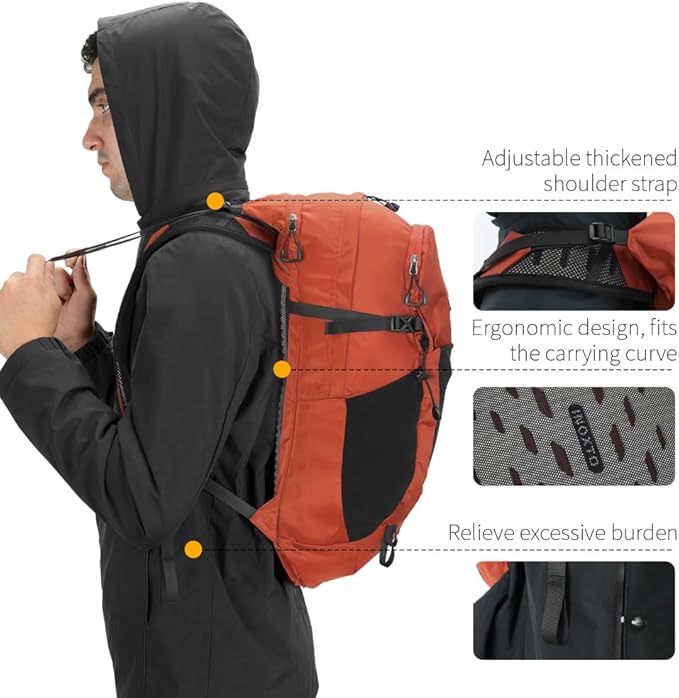 IX INOXTO Hiking Hydration Backpack with 3l Water Bladder for Women and Men 25L Water Backpack for Hiking, Cycling, Climbing, Camping