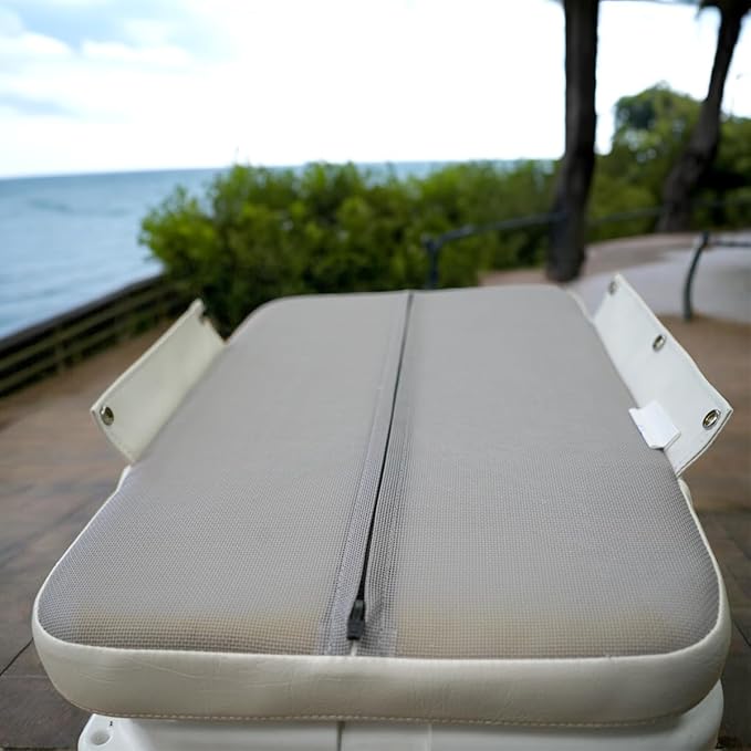 Oceansouth Seat Cushions for Yeti Coolers (Press Stud Fittings) (Tan, YETI 75) Camping yeti seat Cushion Handle Beach Chair ice Box chests and Coolers Foam Cooler Boat Seats