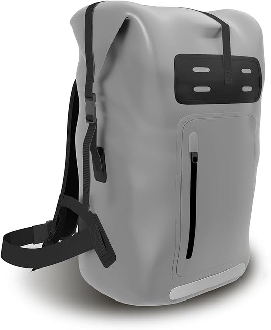 Waterproof Backpack，Heavy Duty Hiking Backpack，35/55/85L dry bag backpack waterproof for Men，Roll-Top Closure，for Kayaking, Travel, Hiking, Fishing, Camping, Motorcycles (grey, 35L)