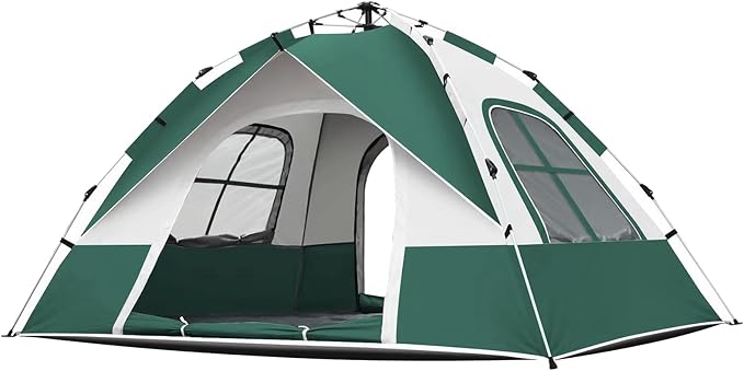 Instant Tent Person - Automatic Pop Up Camping Tent/Silver Coating UV Protection, Waterproof Portable for Backpacking & Camping with Carring Bag(Easy Setup & Fold)