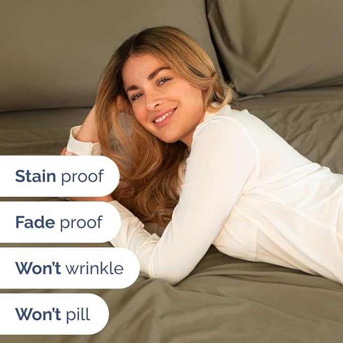 Full XL Bed Sheet - 4 Piece Full XL Bed Sheets Set - Soft, Breathable & Cooling - Hotel Luxury Bedding for Women, Men, Kids, Teens, Boys & Girls - Deep Pockets, Comfy, Fade and Wrinkle Free - Khaki