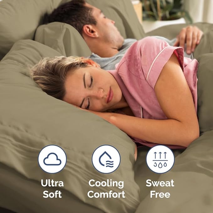 Full XL Bed Sheet - 4 Piece Full XL Bed Sheets Set - Soft, Breathable & Cooling - Hotel Luxury Bedding for Women, Men, Kids, Teens, Boys & Girls - Deep Pockets, Comfy, Fade and Wrinkle Free - Khaki