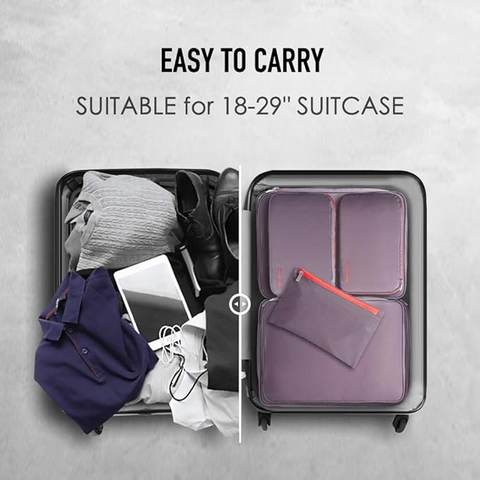 Bee Nesting Compression Packing Cube 2-Layer Travel Luggage Organizer with Wet Dry Separation Expandable Space Saver Bag for Suitcase and Backpack