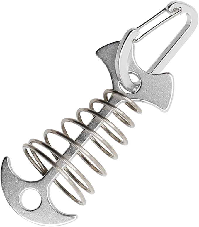10 Pack Deck Anchors Pegs with Carabiners, Aluminum Tent Rope Tightener with Clips Cord Adjuster, Canopy Tent Anchors Outdoor Camping Tent Accessories