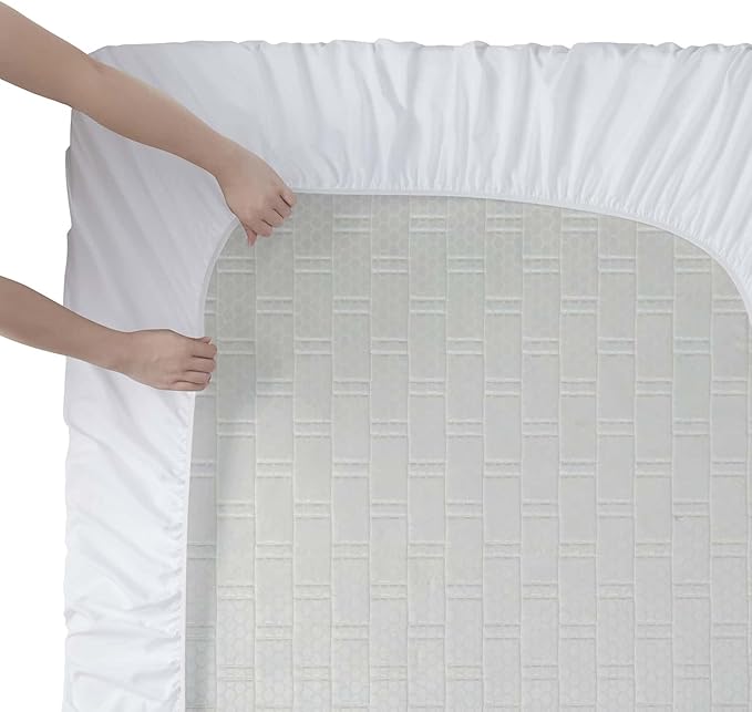 Clara Clark Queen Sheets, 6 Piece Set - Hotel Luxury Sheets for Queen Size Bed, Super Soft Bedding Set, White