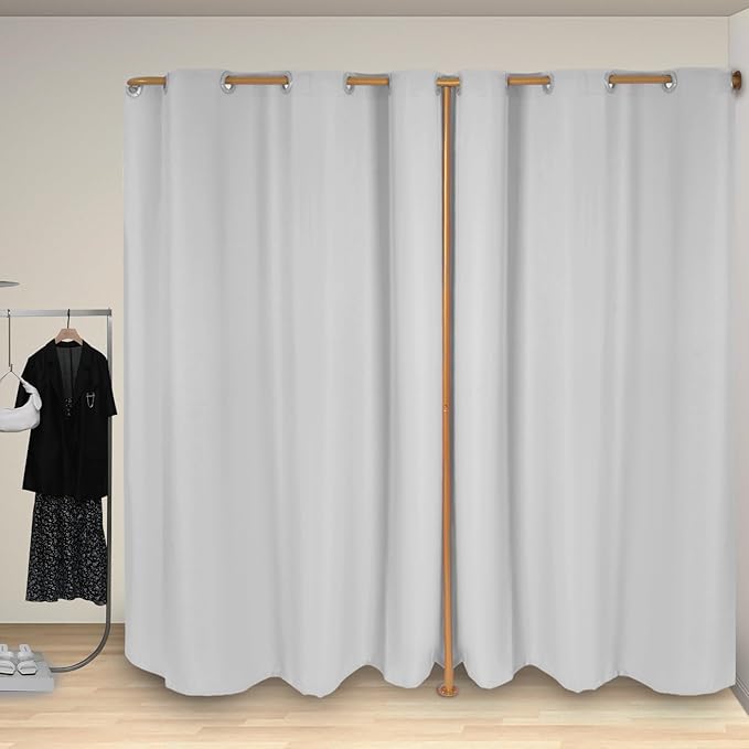 F-Dressing Room Privacy Protection Changing Room Divider - F-Shaped-Grey