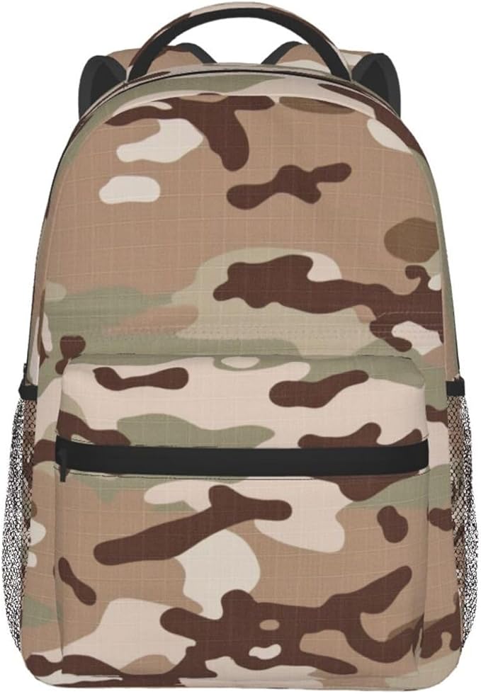 Rucksack Multipurpose Anti-Theft Big Capacity Shoulder Bag, Us Army Camouflage Travel Hiking Camping Rucksack With Side Pockets