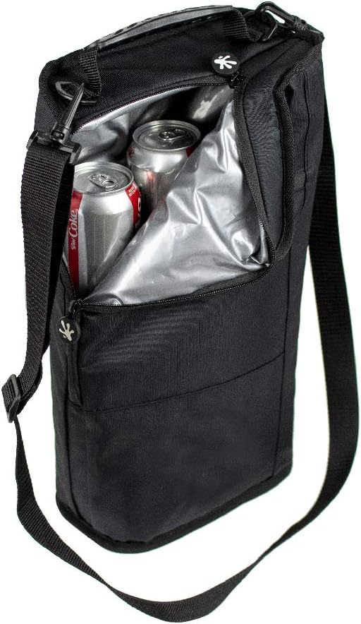 geckobrands Verticool Cooler - Insulated Portable Soft Cooler Bag with Adjustable Shoulder Strap, Holds 9 Cans or 2 Wine Bottles, Perfect for Beach, Picnics, and Outdoor Activities