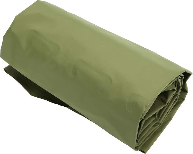 Inflatable Camping Sleeping Pad Mat, Ultra Lightweight Air Cushion Mattress for Tent Hiking Travel, 2 Way Valve Design with 40D Nylon Fabric and TPU Laminate, Compact Foldable (Green)