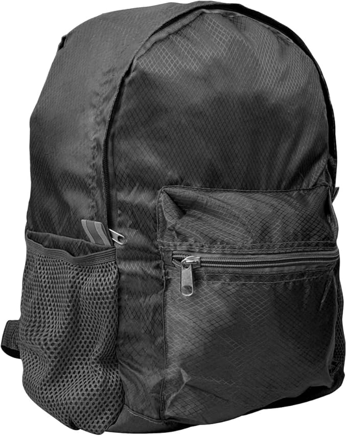 25L Backpack Packable Foldable Ultra Lightweight Water Resistant Durable Camping Travel Hiking Daypack for Men Women (Black)