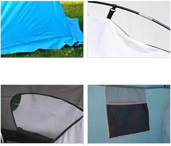 Easy to Assemble Tent Season 4 Dome Tent Stand-Alone Wind and Waterproof Hiking Camping Backpack Mountaineering Tent Portable Design for Outdoor Hiking (Color : Blue Size : 200X150X105CM)