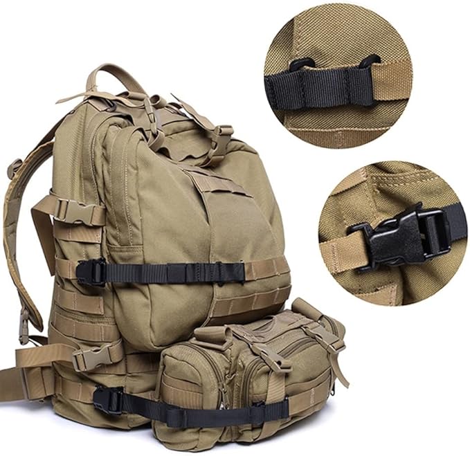 MiOYOOW 4PCS Tactical Molle Straps, Portable Molle Backpack Straps Accessories for Outdoor Camping Hiking Mountaineering