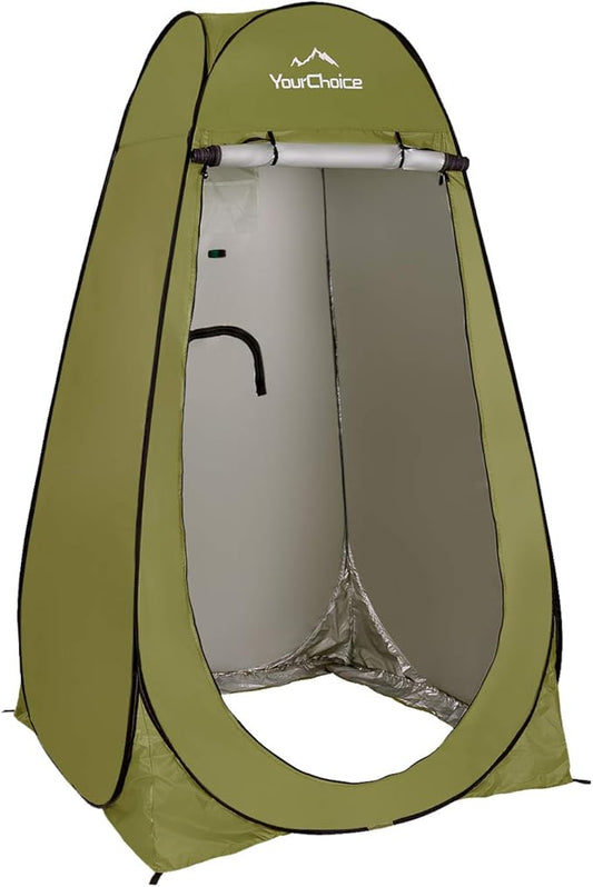 Your Choice Pop Up Privacy Shower Tent - Portable Changing Tent for Camping, Beach & Hiking - 6.2FT Lightweight with Carry Bag, Quick Setup & Full Coverage