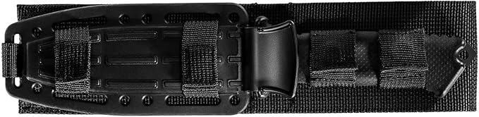 Gerber Gear Prodigy Fixed Blade Survival Tactical Knife - Full Tang, Serrated Edge Knife - American High Carbon Steel Blade - Molded Soft-Grip - with Protective MOLLE Sheath - Black