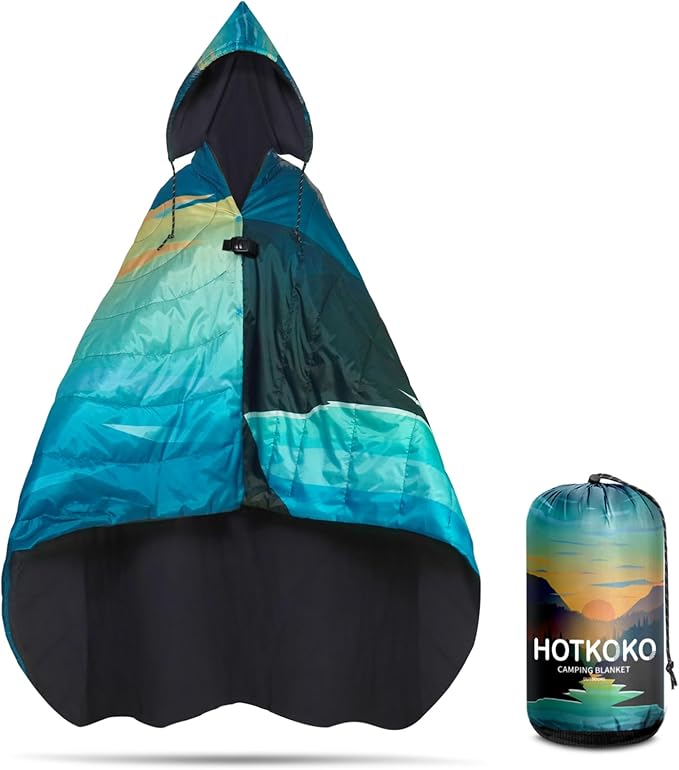 Waterproof Stadium Blanket, Fleece Camping Blanket Wearable Soft Warm Camp Blanket for Outdoor Camping, Picnic, Stadium, Sports, Beach, Car