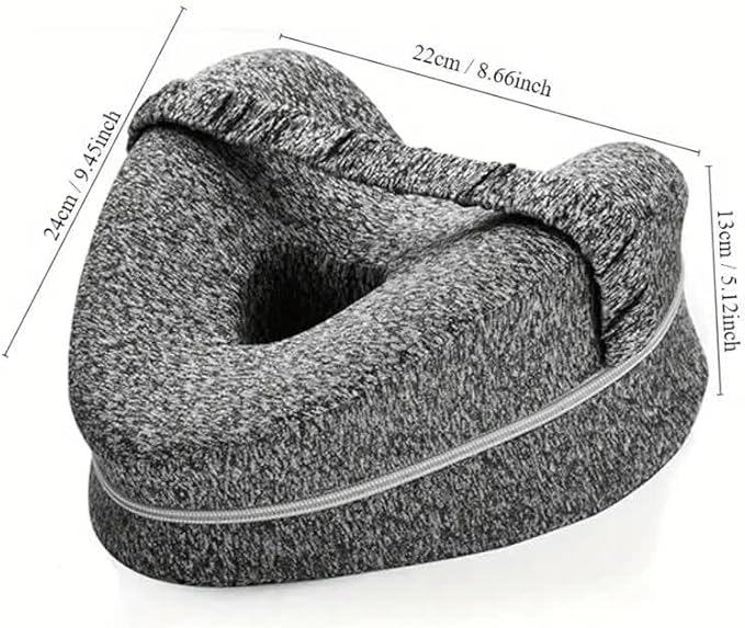 Nourial Knee Alignment Pillow, Knee Pillow for Side Sleepers, Leg Pillows for Sleeping, Knee Cushion for Sleeping,Suitable for Relieving Leg, Back, Knee Pain (Grey)
