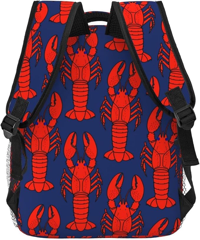 Rucksacks Lightweight Multipurpose Anti-Theft Red Lobster Shoulder Bag Large Capacity Business Computer Bag With Smooth Zippers