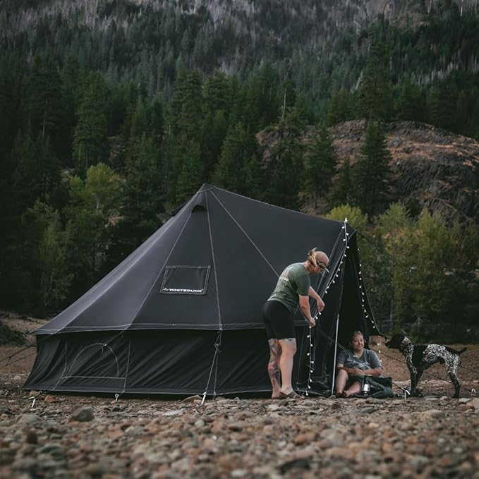 WHITEDUCK Regatta Canvas Bell Tent - w/StoveJack, Waterproof, 4 Season Luxury Camping and Glamping Yurt Tent Outdoor