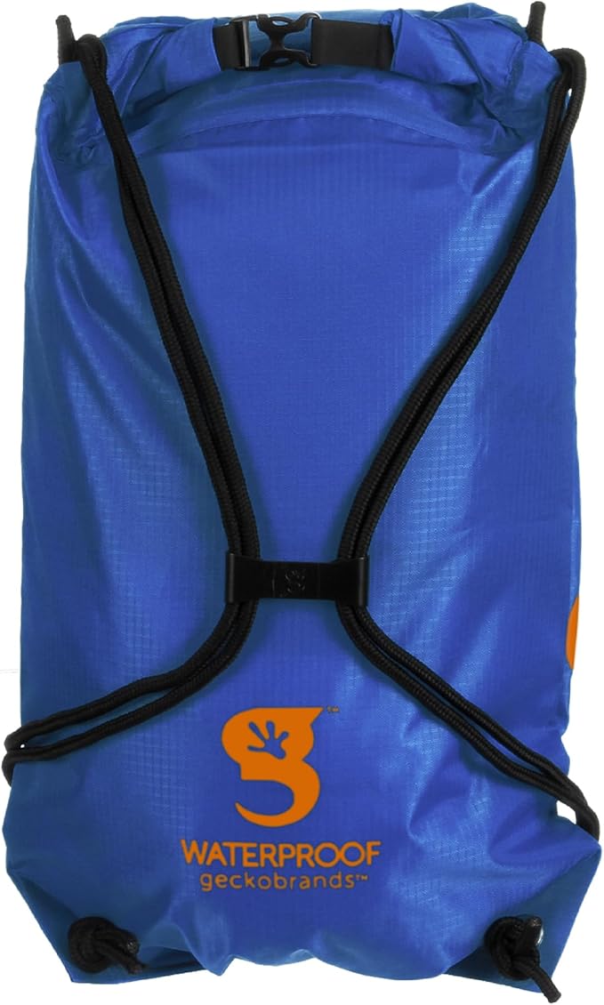geckobrands Embark 10L Drawstring Backpack – Waterproof, Lightweight Dry Bag for Beach, Hiking, and Light Water Activities