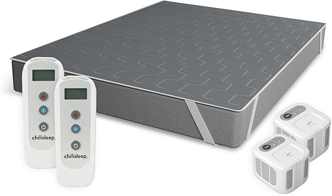 Chilipad Cube Bed Cooling System - Cooling & Heating Mattress Topper, Dual Zone Individual Bed Temperature, Cool Sleep Enhancement, Temp Range of 60-115°F, WE Queen Bedsize (60"W x 80"L), Model: CP514