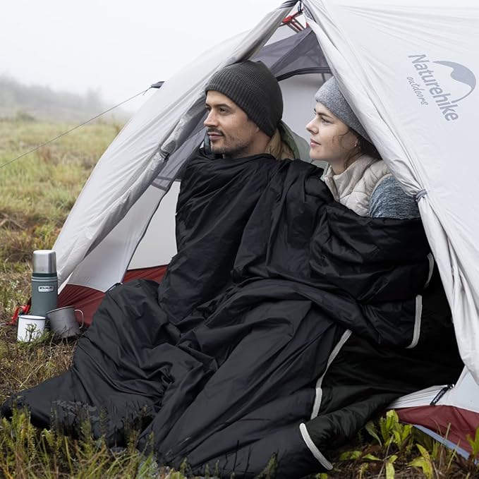 Naturehike Lightweight Compact Sleeping Bag, 59℉/32℉ Envelope Ultralight Backpacking Sleeping Bag Portable, Waterproof with Compression Sack for Cold&Warm, Camping, Traveling, Hiking